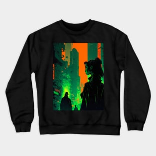 Cyberpunk neon city Crewneck Sweatshirt